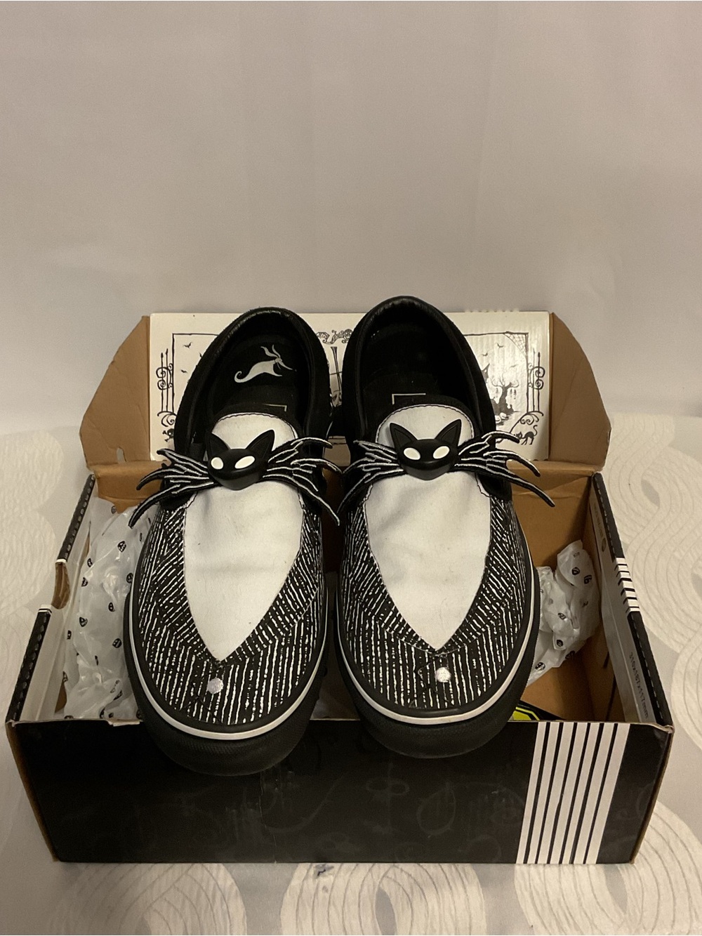 Vans Men's Disney Nightmare Before Christmas Slip-On Jack Skellington Shoes 8